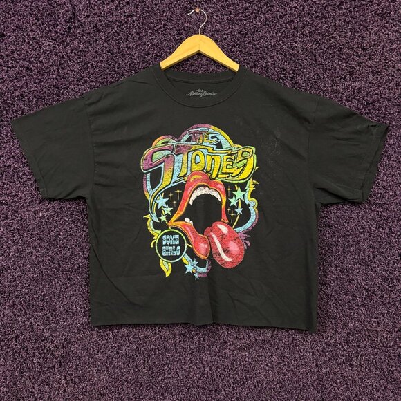 The Rolling Stones Some Girls Tour Hot Lips Rock Band Tee L - Picture 1 of 6